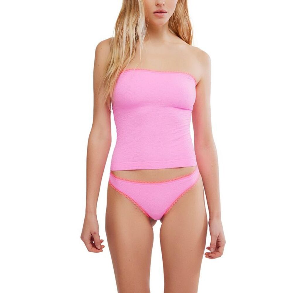 intimately fp Women's Seamless Lace Tube Top - Pink Fusion XS/S